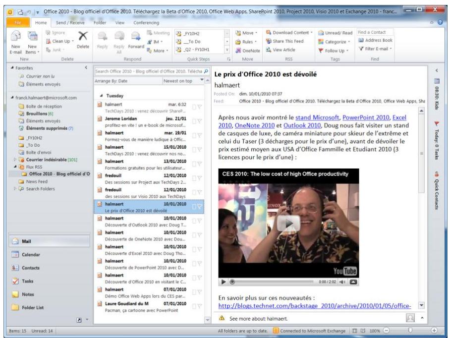 MICROSOFT WORD 2010 - Iv. flux RSS - 1