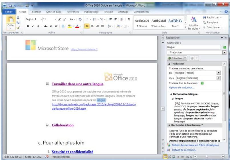 MICROSOFT WORD 2010 - Iv. Utilisez plusieurs langues - 1