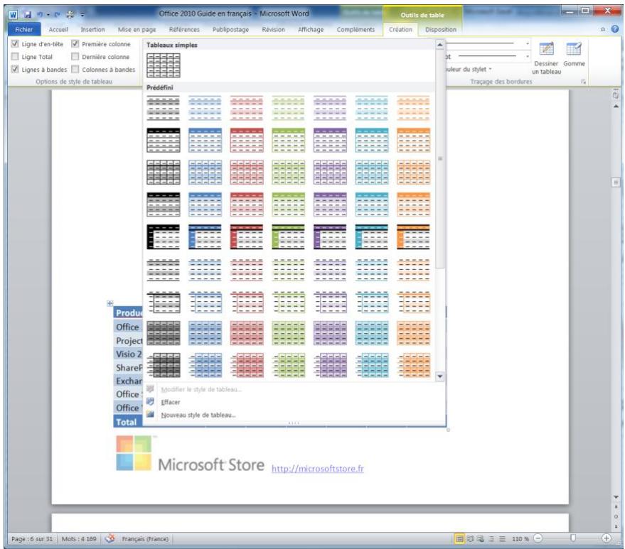 MICROSOFT WORD 2010 - Tables - 1