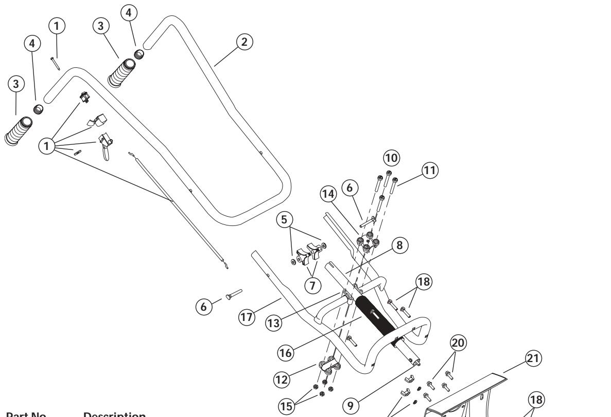 MTD 21A121R765 - BOOM AND CULTIVATOR PARTS - MODEL BL410 2-CYCLE GAS CULTIVATOR - 1