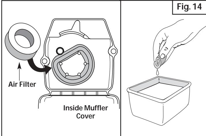 MTD 21AK410G163 - Reinstalling the Air filter/Muffler Cover - 1