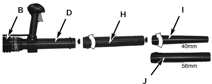 MTD MB2500BP - 4-3. CONECTE EL TUBO INTERMEDIO Y EL INYECTOR CONCENTRADOR - 1