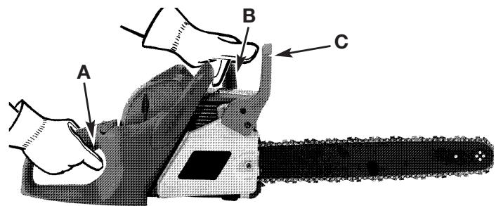 MTD TB4016CC - WARNING: If chain does not stop, turn engine off - 1