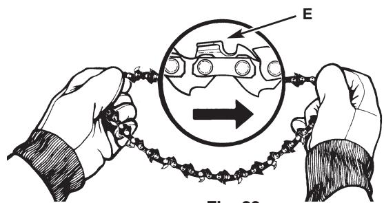 MTD TB4516CC - INSTALL THE SAW CHAIN - 2