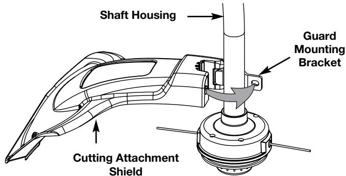 MTD TB465SS - INSTALL THE SHIELD ON A CURVED SHAFT (TB415CS Only) - 1