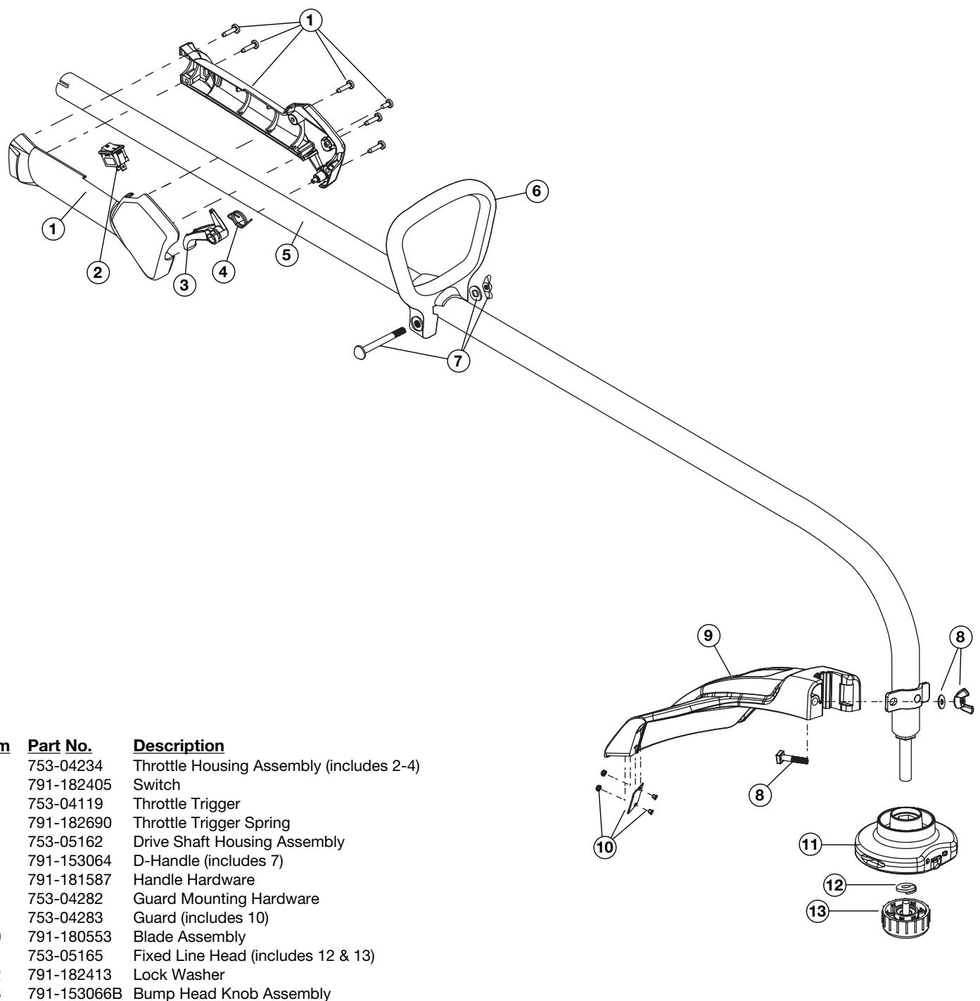 MTD TB465SS - 4-CYCLE GAS TRIMMER - 1