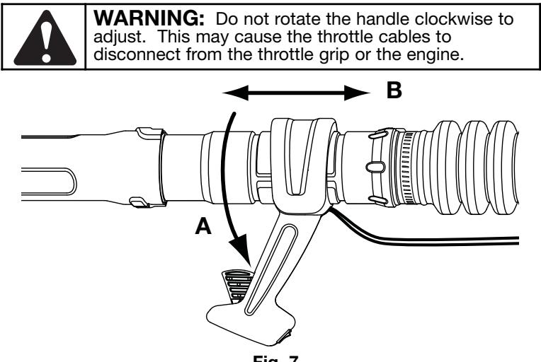 MTD TB4BP - Adjusting the Handle - 1