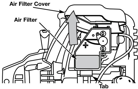 MTD TB525ET - Cleaning the Air Filter - 1