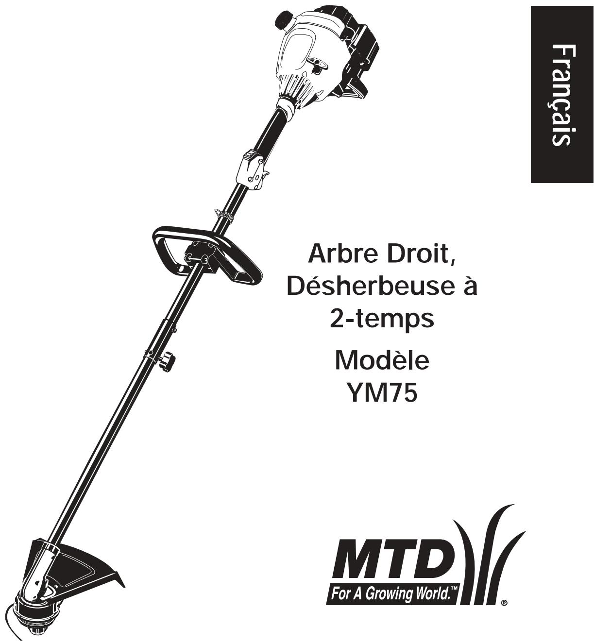 MTD YM75 - Manuel de l'utilisateur - 1