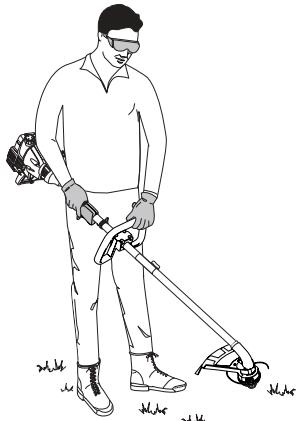 MTD YM75 - Holding the Trimmer - 2
