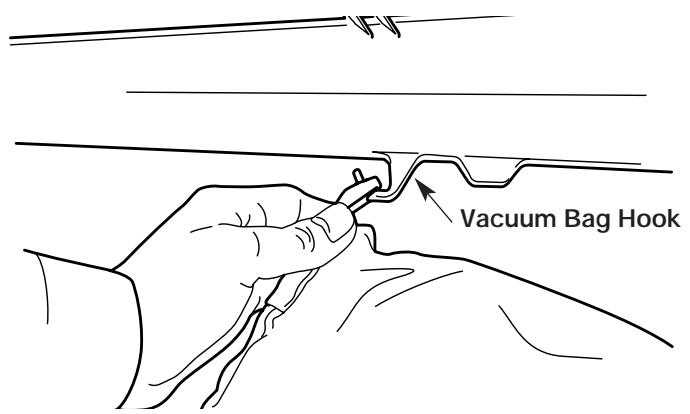 MTD YMESV1300 - ATTACHING AND REMOVING THE VACUUM BAG Attaching - 1