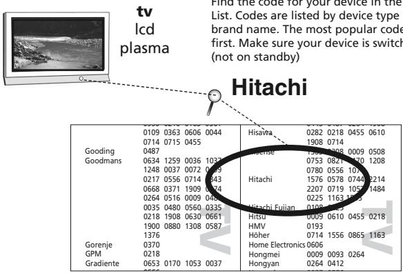 ONE FOR ALL URC-7960,  URC 7962 - Direct Code Set Up - 1