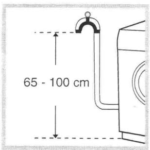 HOTPOINT-ARISTON LAVANTE-SECHANTE AMD 145 - Raccordement du tuyau de vidange - 1