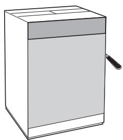 HOTPOINT-ARISTON AWM 129 - Applicazione del pannello in legno alla porta e insertimento della macchina nei mobili: - 1