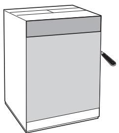 HOTPOINT-ARISTON AWM 129 - Mounting the wooden panel onto the door and inserting the machine into cabinets: - 1