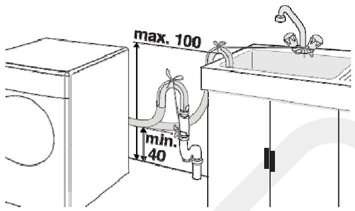 LISTO LAVE-LINGE LF 1005-2 - Raccordement à l'évacuation d'eau - 1