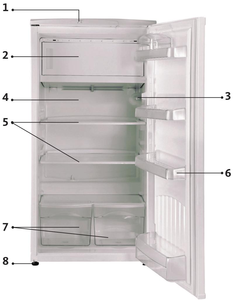 LISTO REFRIGERATEUR-CONGELATEUR 1 PORTE RFL 193B - FICHE Produit - 1
