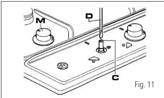 LISTO TABLE GAZ TG L3B - Réglage du "ralenti - 1