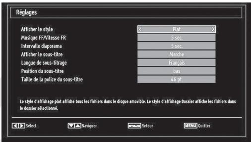 LISTO TELEVISEUR LCD 19LCDUSB-705 - Réglages du navigateur média - 1