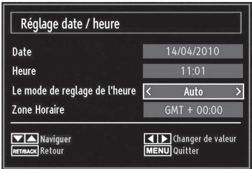 LISTO TELEVISEUR LCD 19LCDUSB-705 - Configurer le réglage date/heure - 1