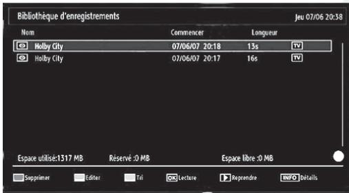 LISTO TELEVISEUR LCD 32LCDUSB-654 - Regarder les programmes enregistrés - 1
