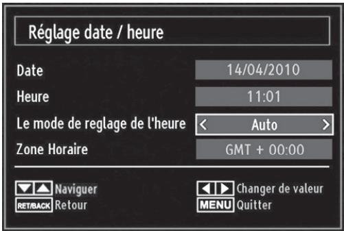 LISTO TELEVISEUR LCD 32LCDUSB-654 - Configurer le réglage date/heure - 1