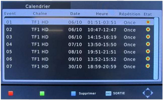 LISTO TNTHD - 916 - Programmation d'événements : - 2