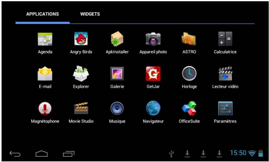 LISTO WEB'PAD 7002 - APPLICATIONS PREINSTALLALLEES - 1