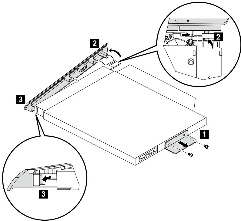 LENOVO IDEACENTRE B540 VDX9GFR - Pour retirer l'unité optique : - 4