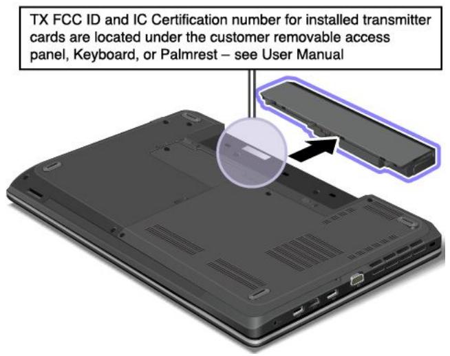 LENOVO IDEACENTRE C440 (57318029) - Étiquette d'identification FCC et numéro de certification IC - 1