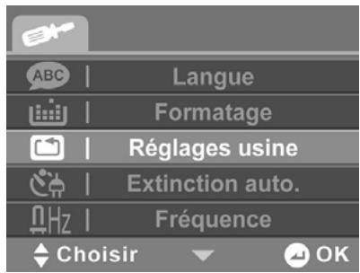 HITACHI DZHV582E - Réglages usine - 1