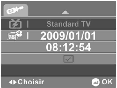 HITACHI DZHV582E - Réglage de la date et de l'heure - 2