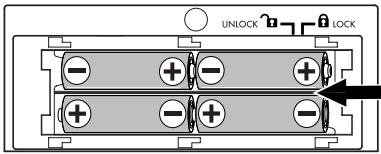 KORG AX5G - Installing batteries - 1