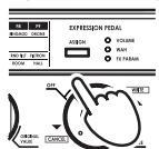 KORG AX5G - Adjusting the pedal sensitivity - 2