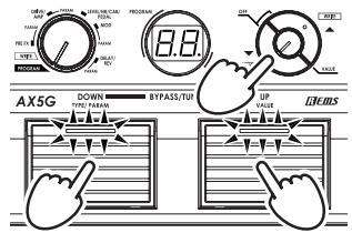 KORG AX5G - Retour aux réglages d'usine - 1