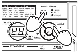 KORG AX5G - Einstellen der Pedalempfindlichkeit - 2