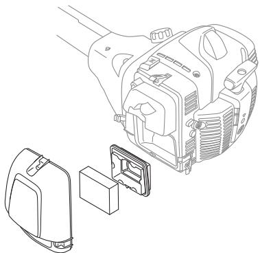 JONSERED BC 2256 - Reinigung des Luftfilters (BC2256, MC2256) - 1