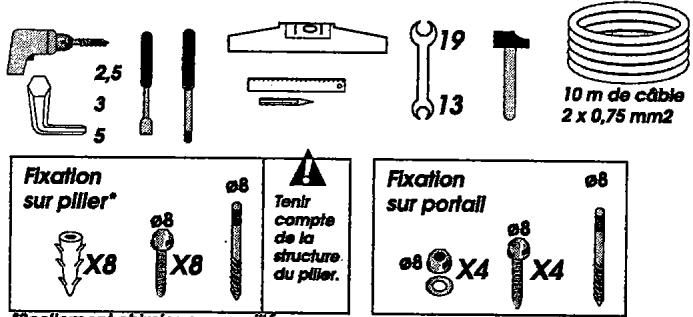 AVIDSEN XP500 - MATERIAL NÉCESSAIRE : - 1