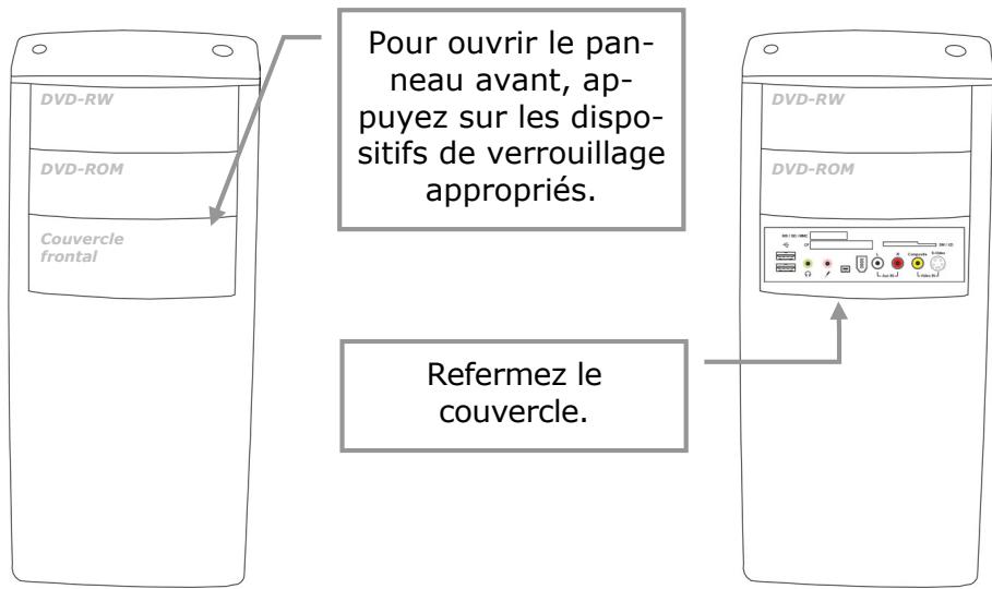 MEDION BDAPC8800 - OUVRIR et FERMER le couvercle frontal - 1