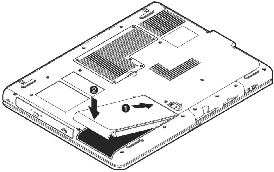 MEDION BDAWIM2040 - Mise en PLACE de la batterie - 1