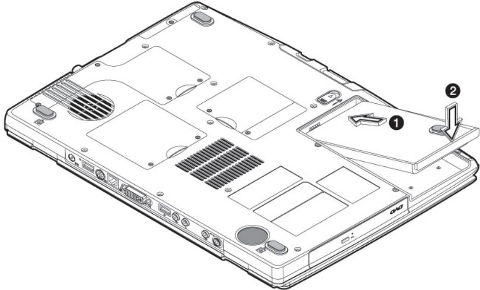 MEDION BDAWIM2050 - Mise en PLACE de la batterie - 1