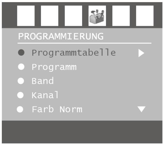 MEDION LCD TV MD 30325 - Menu PROGRAMMIERUNG - 1