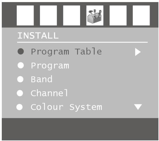 MEDION LCD TV MD 30325 - Menu INSTALLACION - 1