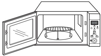 MEDION MICROWAVE OVEN WITH CONVECTION AND GRILL MICROMAXX MD 42201 - Inserimento della griglia - 1