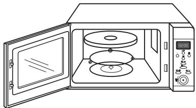 MEDION MICROWAVE OVEN WITH CONVECTION AND GRILL MICROMAXX MD 42201 - Colocacion del Plato de cristal - 1
