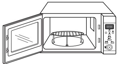 MEDION MICROWAVE OVEN WITH CONVECTION AND GRILL MICROMAXX MD 42201 - Colocacion de la parrilla - 1