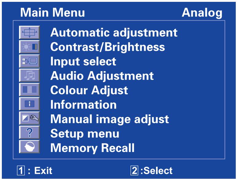 MEDION MD 20086 - El OSD (Visualización en pantalla) - 1