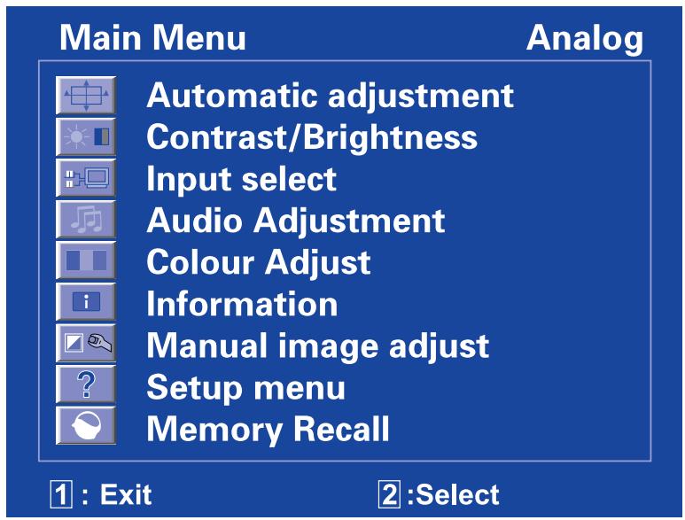 MEDION MD 20086 - II Menu OSD - 1