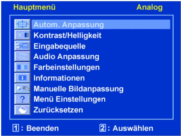 MEDION MD 20121 - Das OSD-MENU - 1