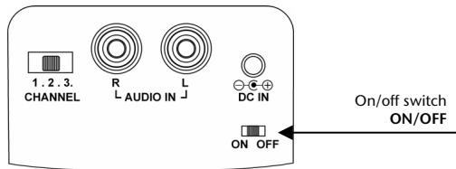 MEDION MD 82294 - Switching on the loudspeaker and transmitter - 1